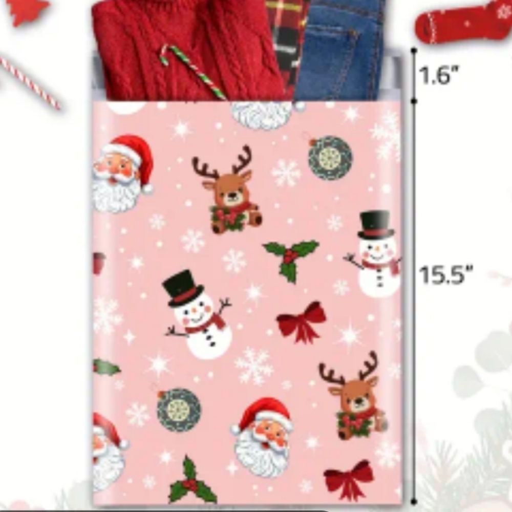 Christmas Poly mailers (10) 12X 15.5